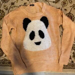 Streetwear Society Peach Panda Crewneck Sweater